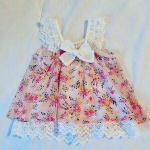 Little Lass floral Top Size 18M
